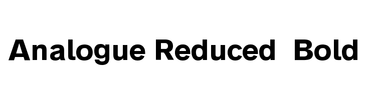 Analogue Reduced 75 Bold Font