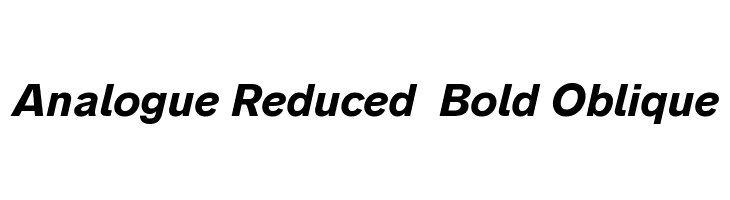Analogue Reduced 76 Bold Oblique  नि: शुल्क फ़ॉन्ट्स डाउनलोड