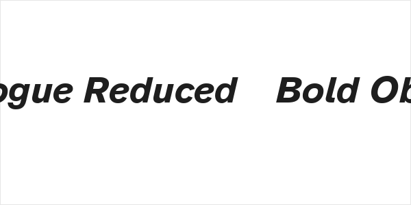 Analogue Reduced 76 Bold Oblique Logo