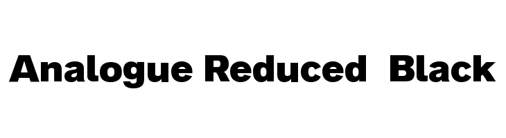 Analogue Reduced 85 Black Font