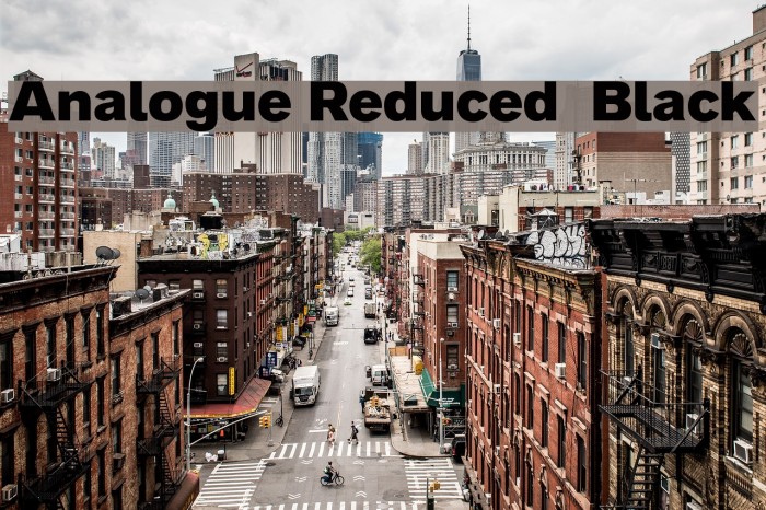 Analogue Reduced 85 Black Font examples