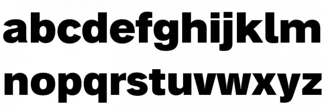 Analogue Reduced 85 Black 字体 小写