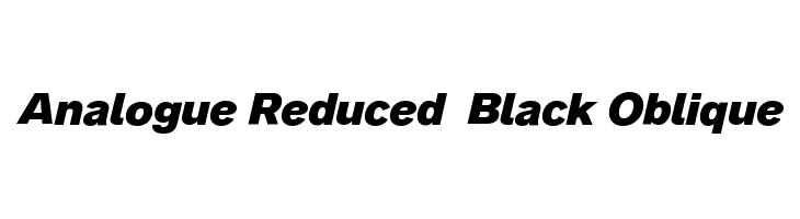 Analogue Reduced 86 Black Oblique Font