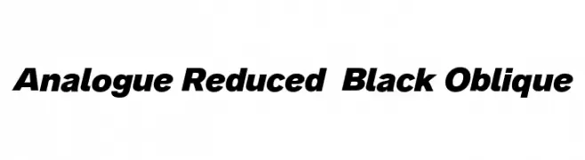 Analogue Reduced 86 Black Oblique  नि: शुल्क फ़ॉन्ट्स डाउनलोड
