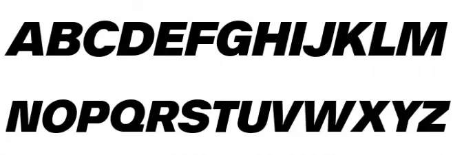 Analogue Reduced 86 Black Oblique Schriftart Groß