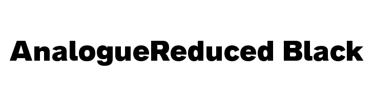 AnalogueReduced-Black Font
