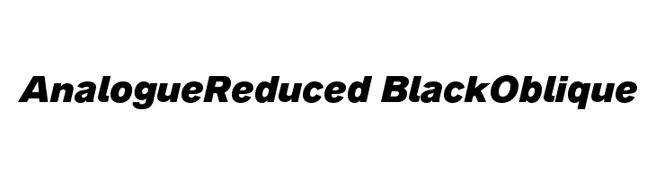 AnalogueReduced-BlackOblique Font