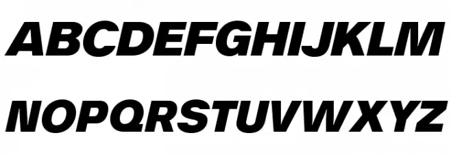 AnalogueReduced-BlackOblique Schriftart Groß