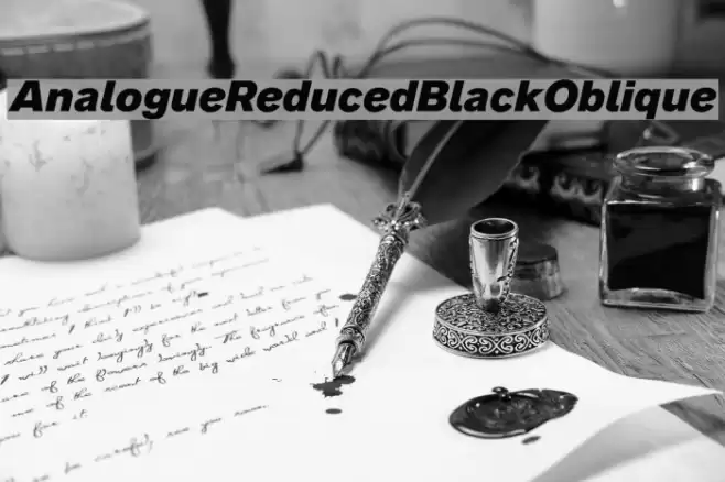 AnalogueReduced-BlackOblique Font examples