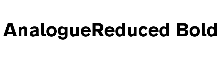 AnalogueReduced-Bold Font