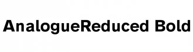 AnalogueReduced-Bold  नि: शुल्क फ़ॉन्ट्स डाउनलोड