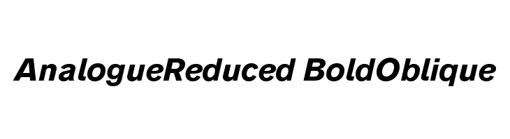 AnalogueReduced-BoldOblique Fonte