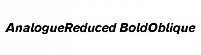 AnalogueReduced-BoldOblique  नि: शुल्क फ़ॉन्ट्स डाउनलोड
