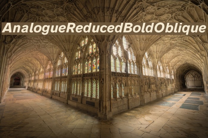 AnalogueReduced-BoldOblique Font examples