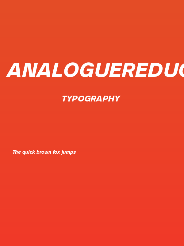 AnalogueReduced-BoldOblique Poster