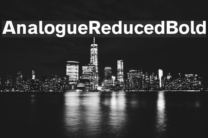 AnalogueReduced-Bold Font examples