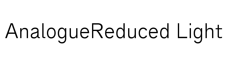 AnalogueReduced-Light Font