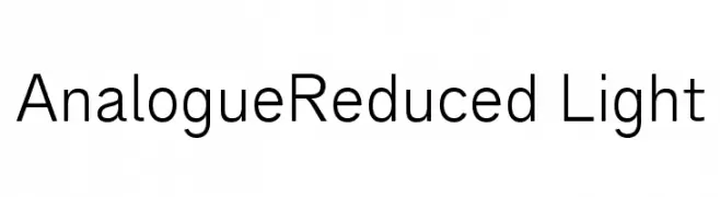AnalogueReduced-Light  नि: शुल्क फ़ॉन्ट्स डाउनलोड