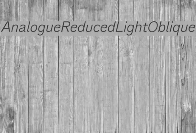 AnalogueReduced-LightOblique Font examples