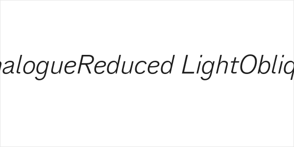 AnalogueReduced-LightOblique Logo