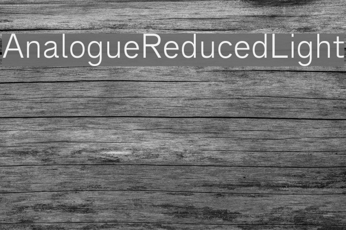 AnalogueReduced-Light Font examples