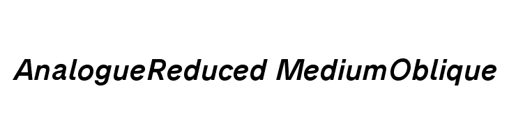 AnalogueReduced-MediumOblique  Free Fonts Download