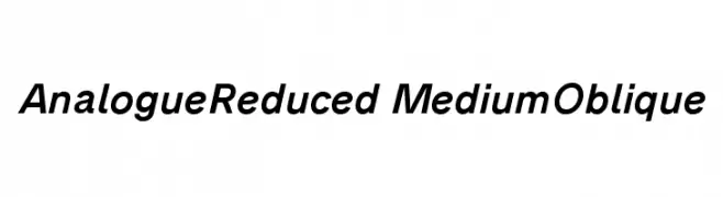 AnalogueReduced-MediumOblique  नि: शुल्क फ़ॉन्ट्स डाउनलोड