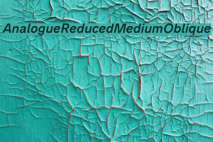 AnalogueReduced-MediumOblique Font examples