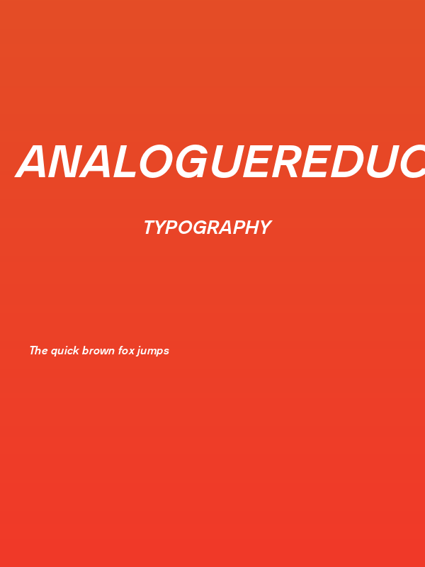 AnalogueReduced-MediumOblique Poster