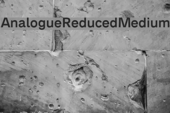 AnalogueReduced-Medium Font examples