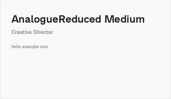 AnalogueReduced-Medium Business Card