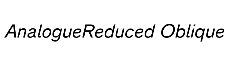 AnalogueReduced-Oblique  baixar fontes gratis