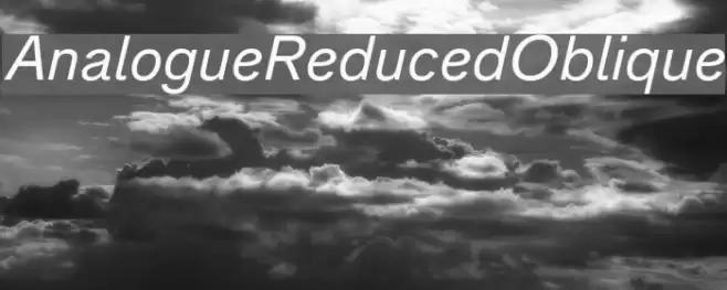 AnalogueReduced-Oblique Font examples