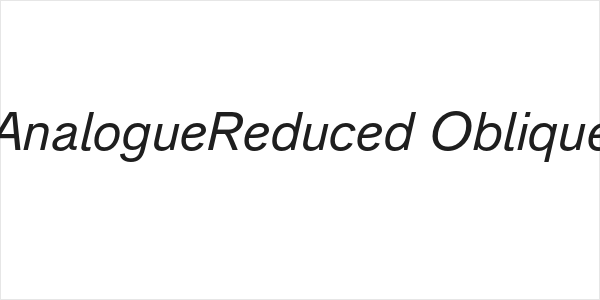 AnalogueReduced-Oblique Logo