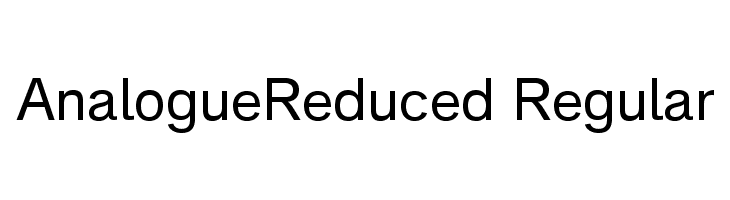AnalogueReduced-Regular  Frei Schriftart Herunterladen