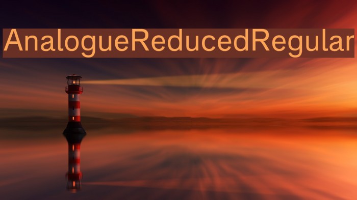 AnalogueReduced-Regular Font examples