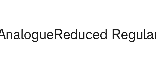 AnalogueReduced-Regular Logo