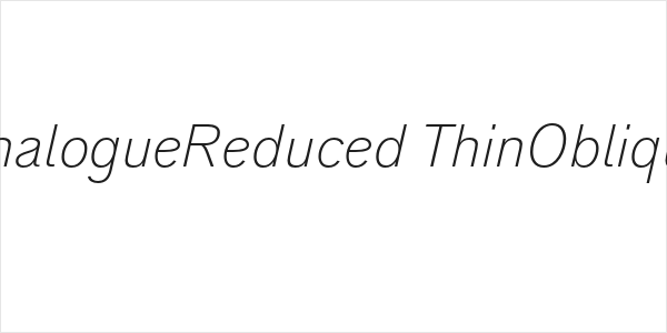 AnalogueReduced-ThinOblique Logo