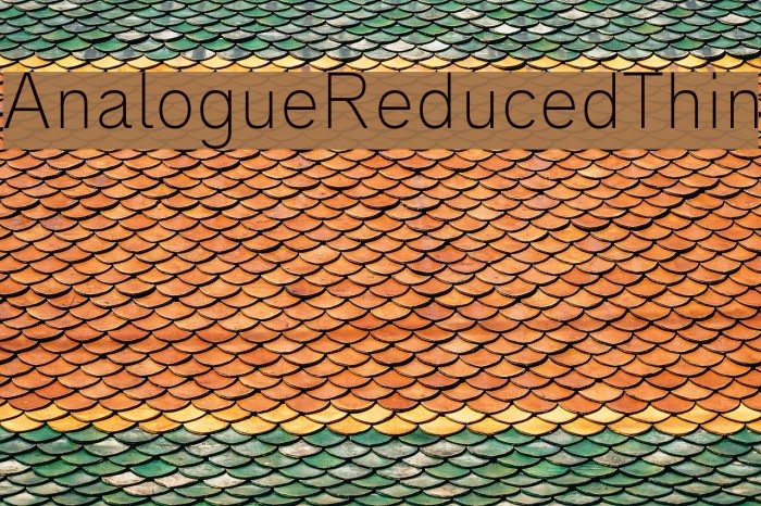 AnalogueReduced-Thin Font examples