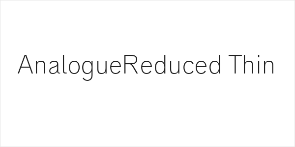 AnalogueReduced-Thin Logo