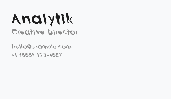 Analytik Business Card