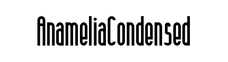 Anamelia Condensed  font caratteri gratis
