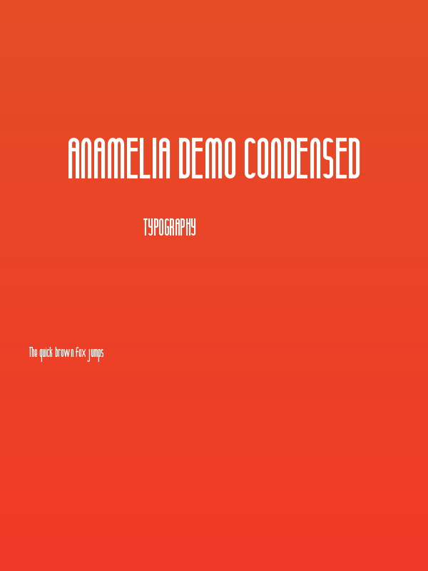 Anamelia Demo Condensed Poster