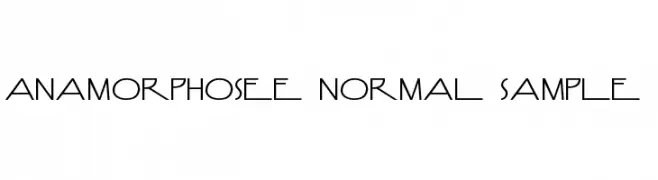 Anamorphosée Normal Sample  font caratteri gratis