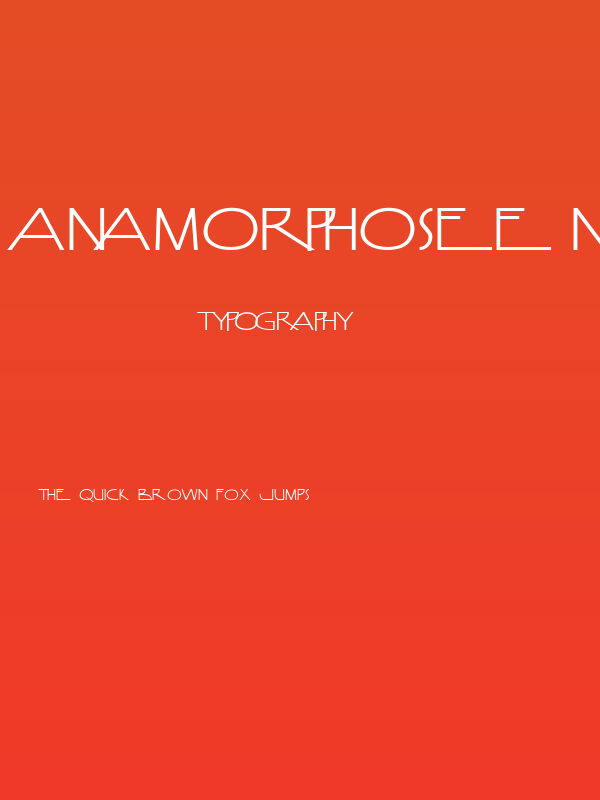Anamorphosée Normal Sample Poster
