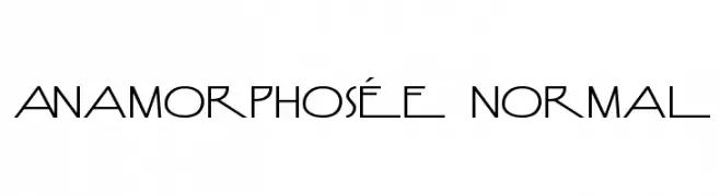Anamorphosée Normal  font caratteri gratis