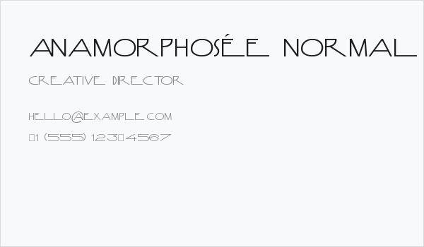 Anamorphosée Normal Business Card