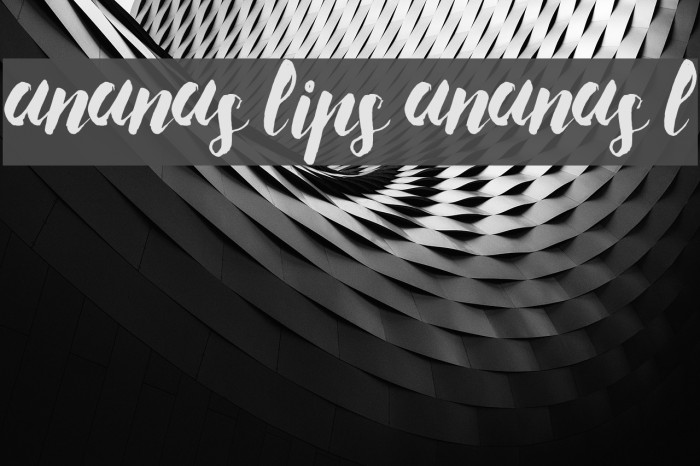 Ananas Lips Ananas L Font examples
