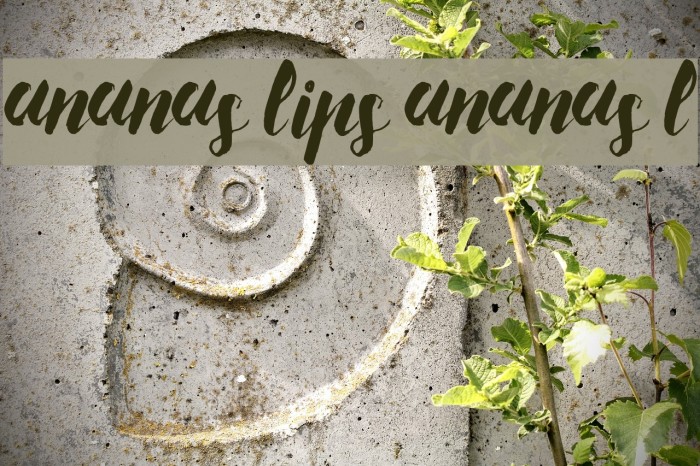 Ananas Lips Ananas L Font examples