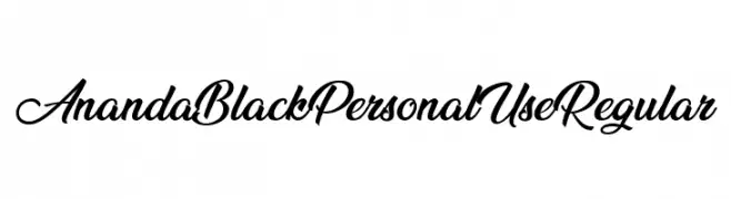 Ananda Black Personal Use Regular  les polices de caractères gratuit tlcharger
